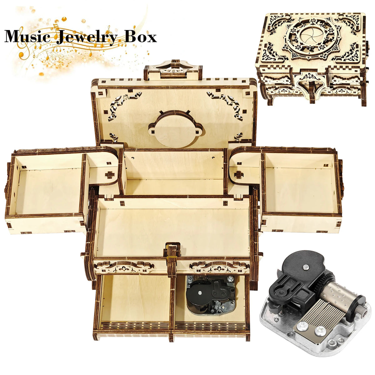 Boîte à Musique Puzzle 3D Bois à Monter