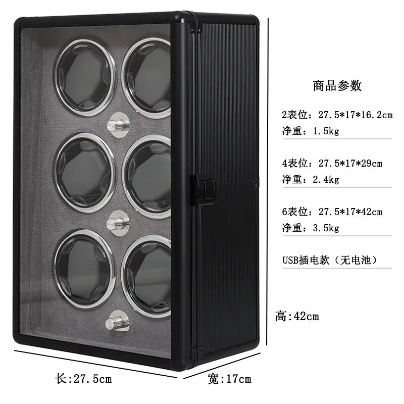 Remontoir 4 Montres Aluminium Vert
