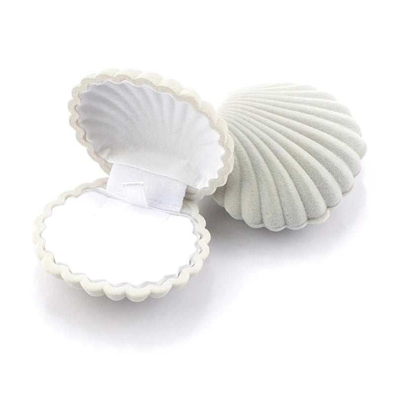Écrin Coquillage Velours Abricot – Bagues, Boucles, Bracelet