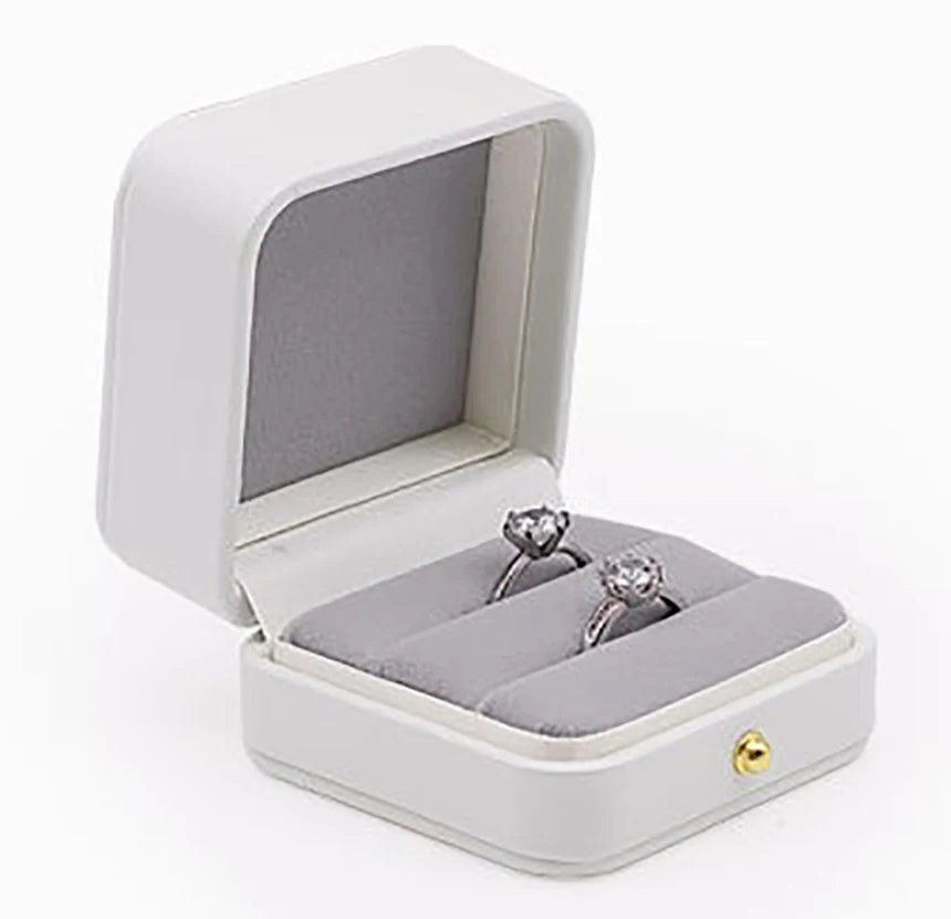 Écrin à Bague Vintage Cuir PU Rose – 1 Emplacement