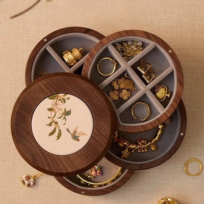 Présentoir à Bijoux Bois Rotatif 360°
