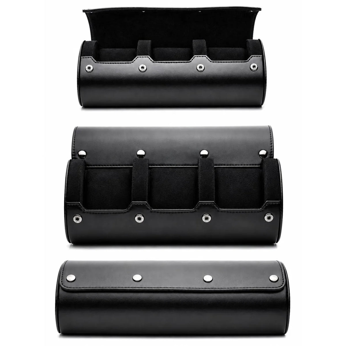 Boîte à Montre Homme 4 Compartiments Cuir PU Marron – Écrin de Voyage Compact