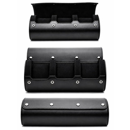 Boîte à Montre Homme 4 Compartiments Cuir PU Marron – Écrin de Voyage Compact