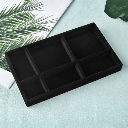 Tiroir à Bijoux Flanelle Noire Rangement Complet