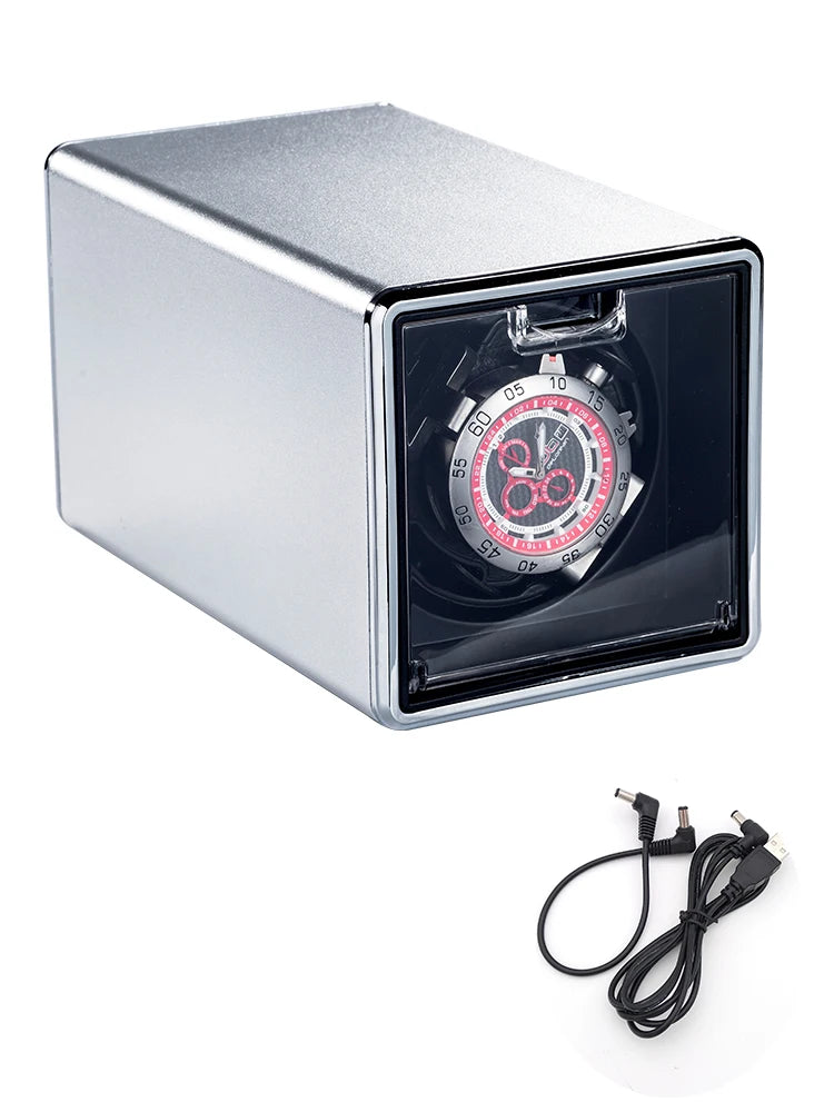 Boîte à Montre Automatique Cuir Rouge Design Fin