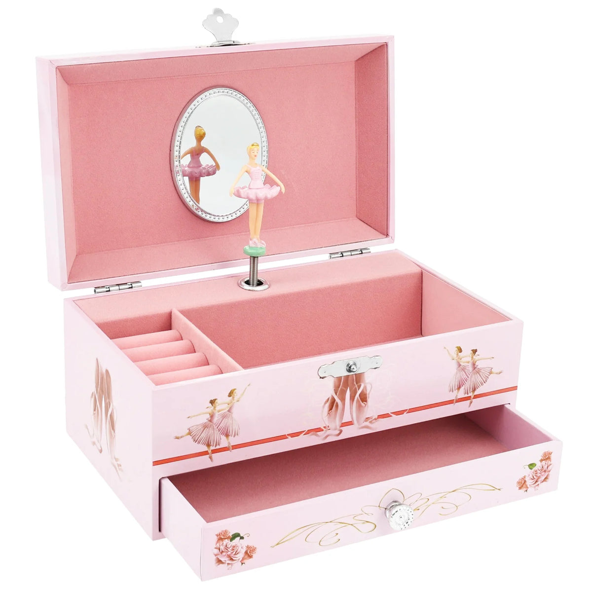 Boîte à Bijoux Musicale Ballerine Rose Étoile