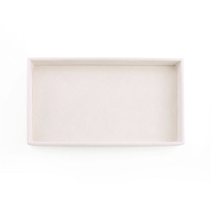 Plateau à Bijoux Velours Beige sans Compartiments