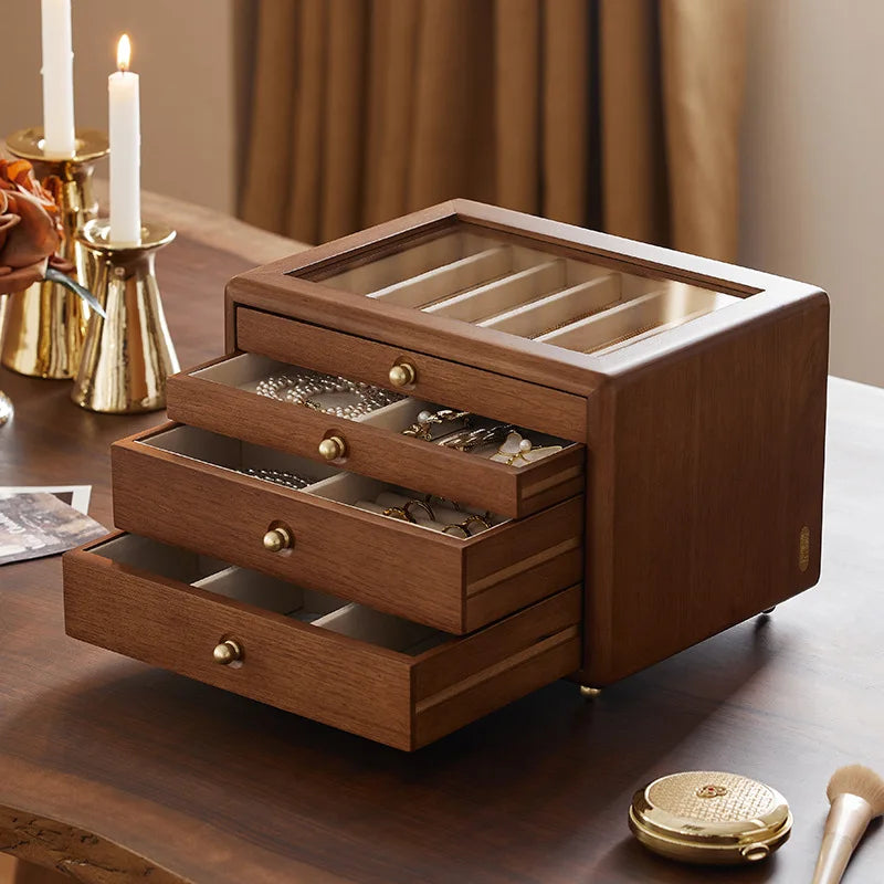 Coffret Bijoux Bois Rétro