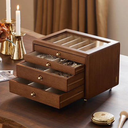 Coffret Bijoux Bois Rétro