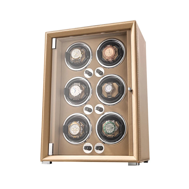Remontoir 4 Montres Cuir Gris