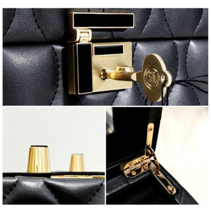 Boîte à Bijoux en Cuir Piqué – Grande Capacité avec Miroir