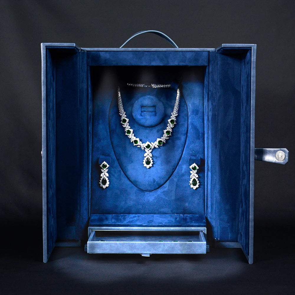 Coffret Bijoux Luxe Bois et Simili Cuir