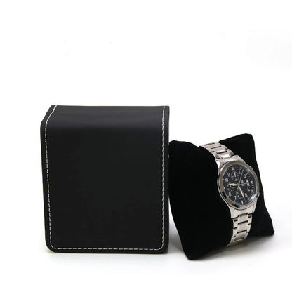 Boîte à Montre Homme 1 Montre Cuir PU Marron – Coffret Cadeau avec Coussin