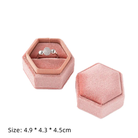 Square Engagement Velvet Earring Ring Packaging Box Jewelry Organizer Valentine Day Gift Case Ring Display Storage Wholesale