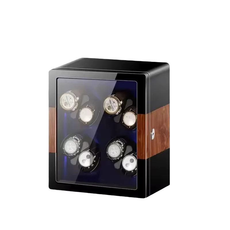 Remontoir 2 Montres Bois Noir Verrou