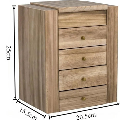 Boîte à Bijoux Bois Minimaliste 25 cm