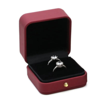 Écrin à Bague Vintage Cuir PU Rose – 1 Emplacement