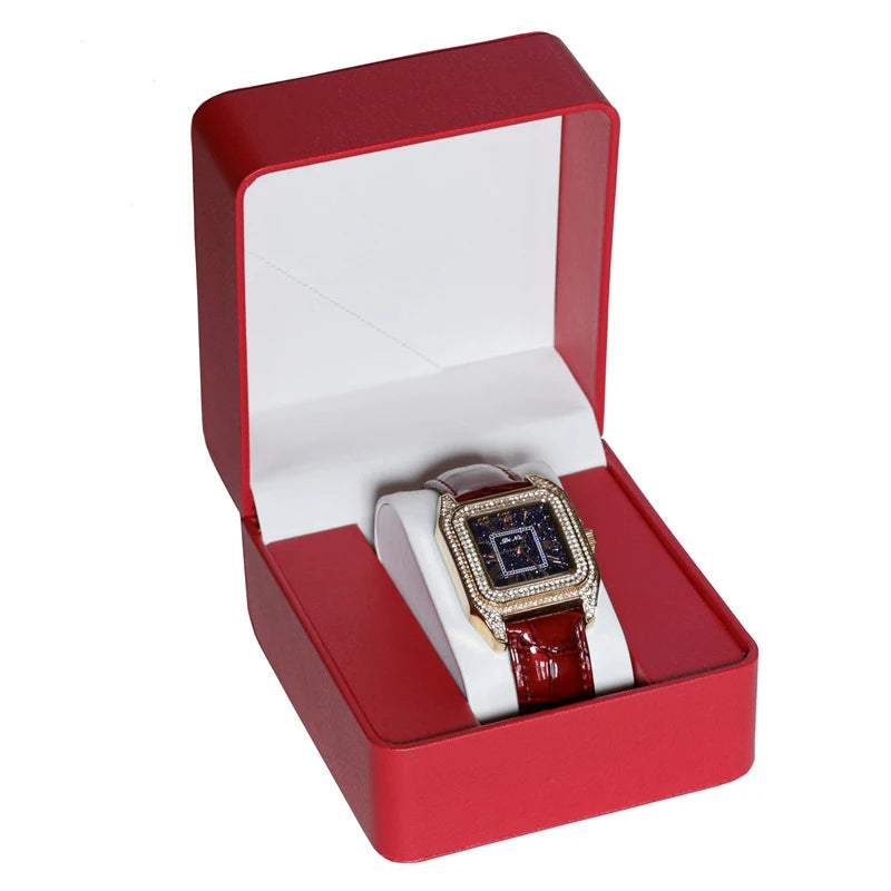 Boîte à Montre Homme 1 Montre Cuir PU Marron – Coffret Cadeau avec Coussin