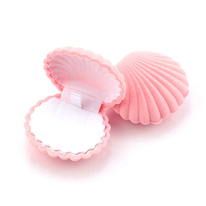 Écrin Coquillage Velours Abricot – Bagues, Boucles, Bracelet