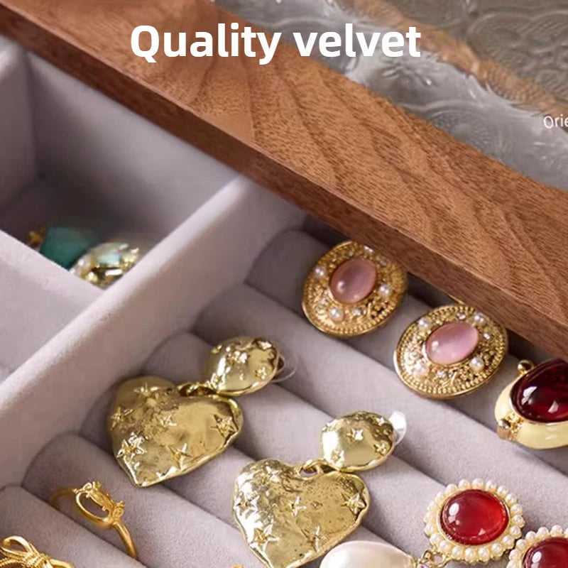Boîte à Bijoux en Bois Vintage – Grande Capacité