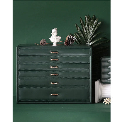 Boîte à Bijoux Cuir 6 Niveaux – Grande Capacité, Doublure Velours