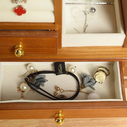 Boîte à Bijoux Armoire en Bois Rétro Luxe
