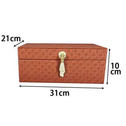 Boîte à Bijoux Plate Simili Cuir Petit Modèle