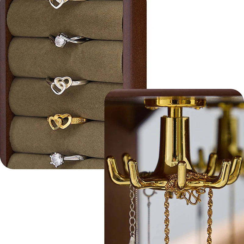 Écrin à Bijoux Bois Tiroir Velours