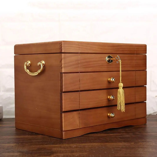 Coffret Bijoux Bois Serrure