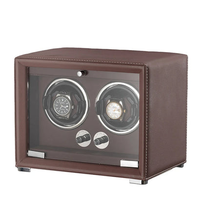 Remontoir 2 Montres Cuir Gris