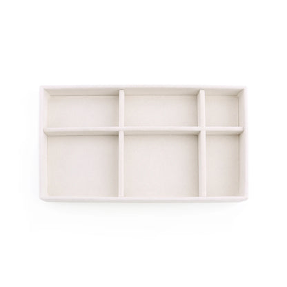 Plateau à Bijoux Velours Beige sans Compartiments