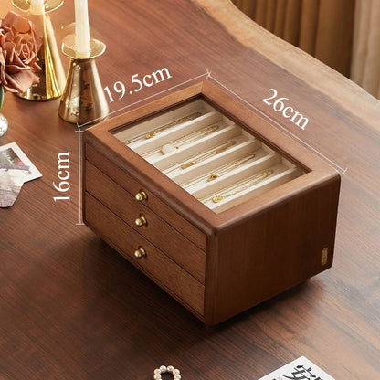 Coffret Bijoux Bois Rétro