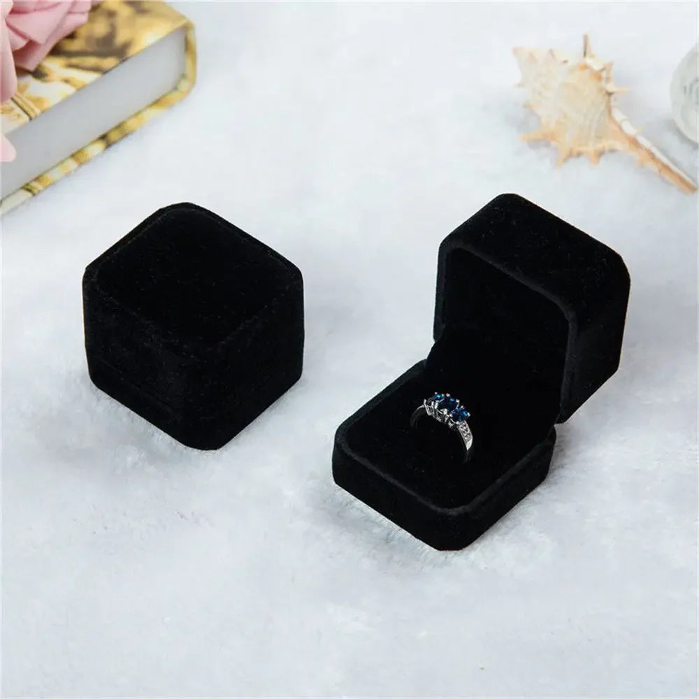 Écrin à Bague Vintage Cuir PU Rose – 1 Emplacement