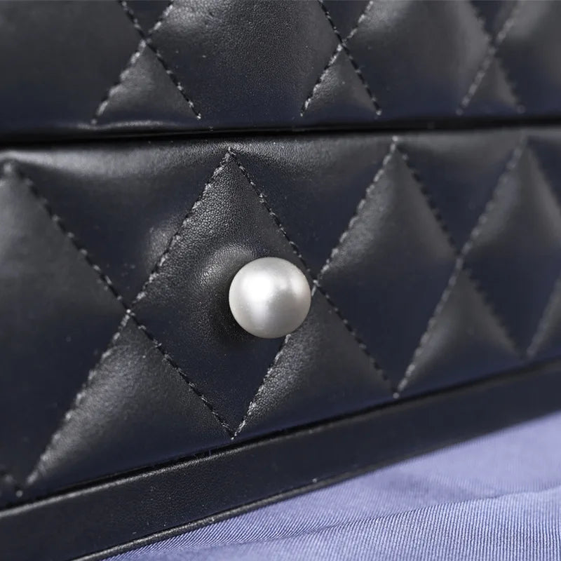 Grande Boîte à Bijoux en Cuir – Format XL, Doublure Velours