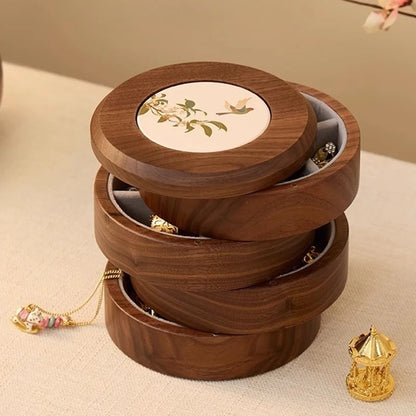 Présentoir à Bijoux Bois Rotatif 360°