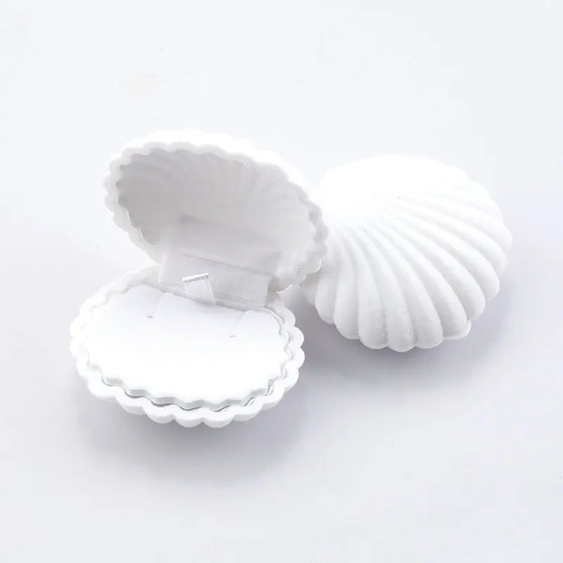 Écrin Coquillage Velours Abricot – Bagues, Boucles, Bracelet