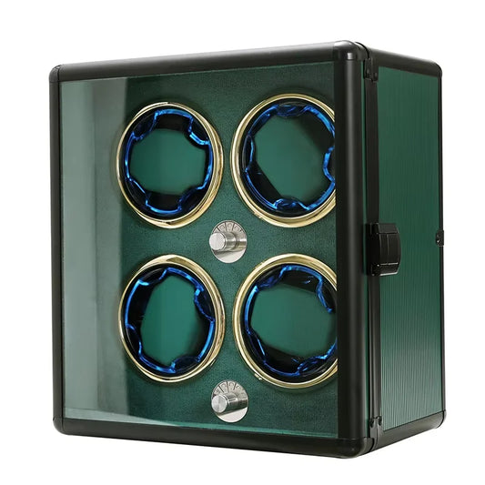 Remontoir 4 Montres Aluminium Vert