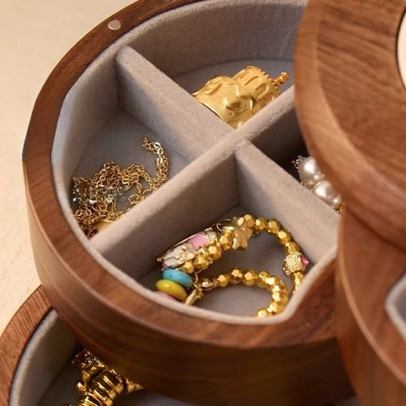 Présentoir à Bijoux Bois Rotatif 360°