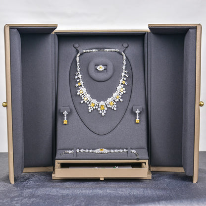 Coffret Bijoux Luxe Bois et Simili Cuir