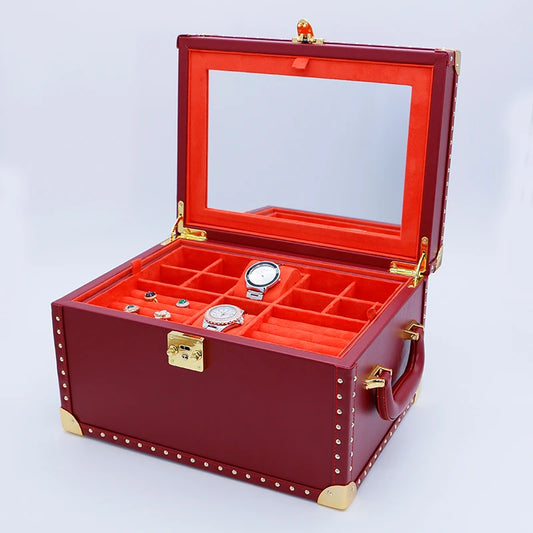 Coffret à Bijoux et Montre en Bois et Cuir – Finition Sur Mesure