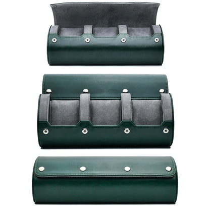 Boîte à Montre Homme 4 Compartiments Cuir PU Marron – Écrin de Voyage Compact