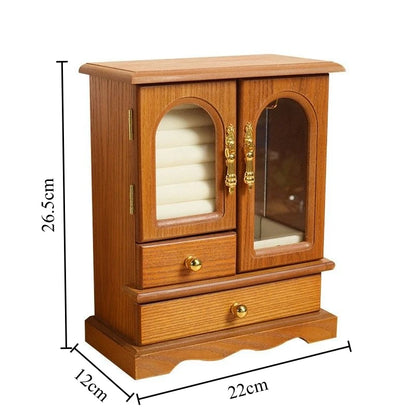 Boîte à Bijoux Armoire en Bois Rétro Luxe
