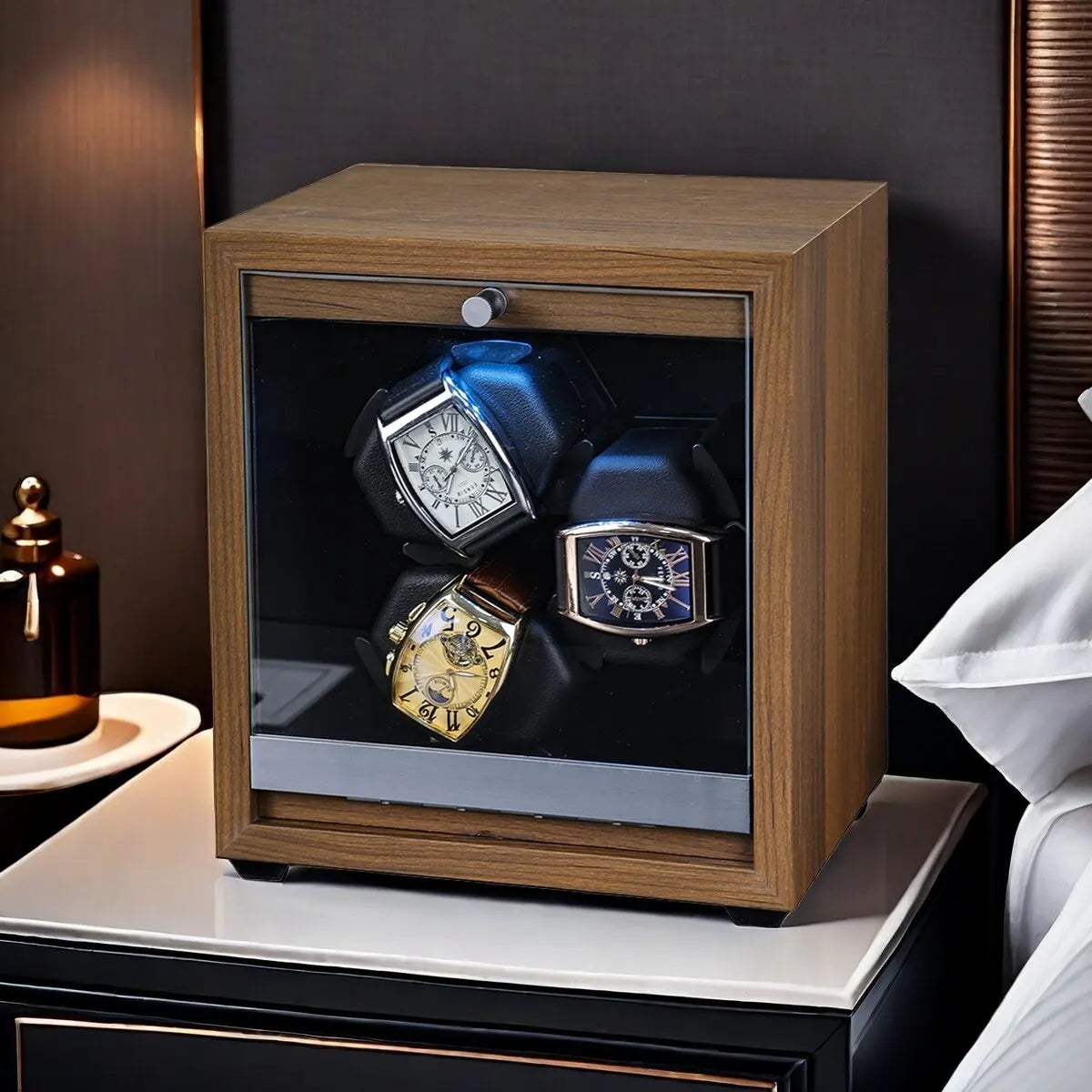 Remontoir 6 Montres Noyer Mabuchi