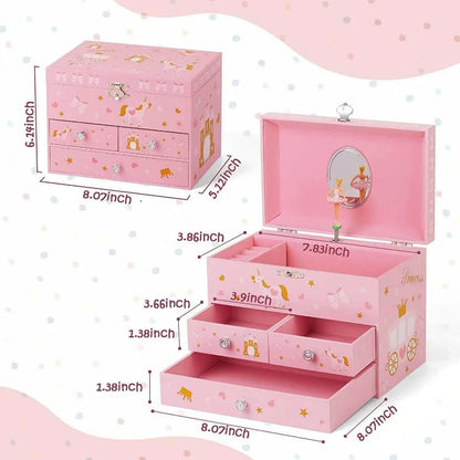 Boîte à Bijoux Musicale Château Licorne