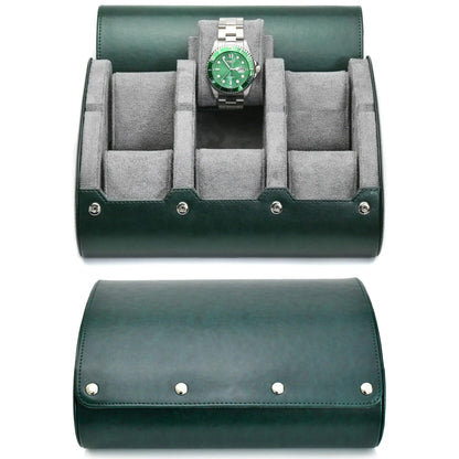 Boîte à Montre Homme 6 Compartiments Cuir PU Bleu Nuit – Écrin de Voyage Compact