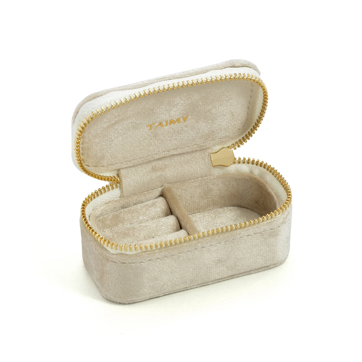 Mini Boîte à Bijoux Velours Ivoire Personnalisable