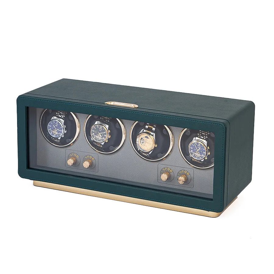 Boîte à Montre Automatique 4 Montres Cuir Premium – Anti-Magnétique
