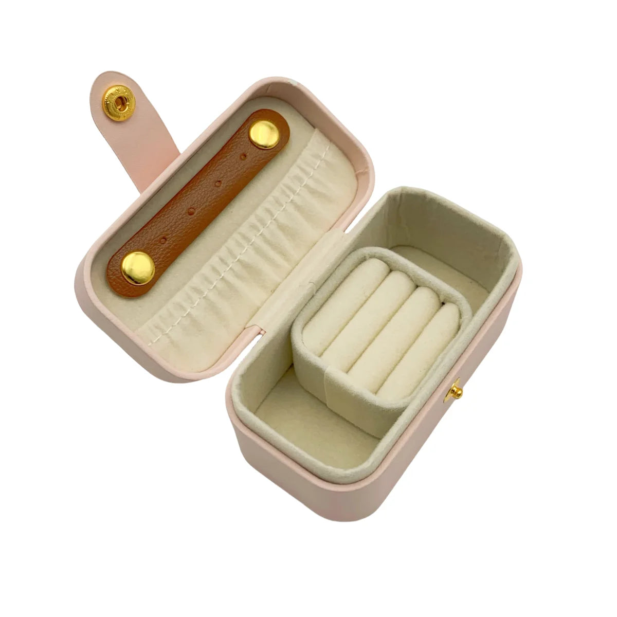 Boîte à Bijoux Portable Cuir PU Noir