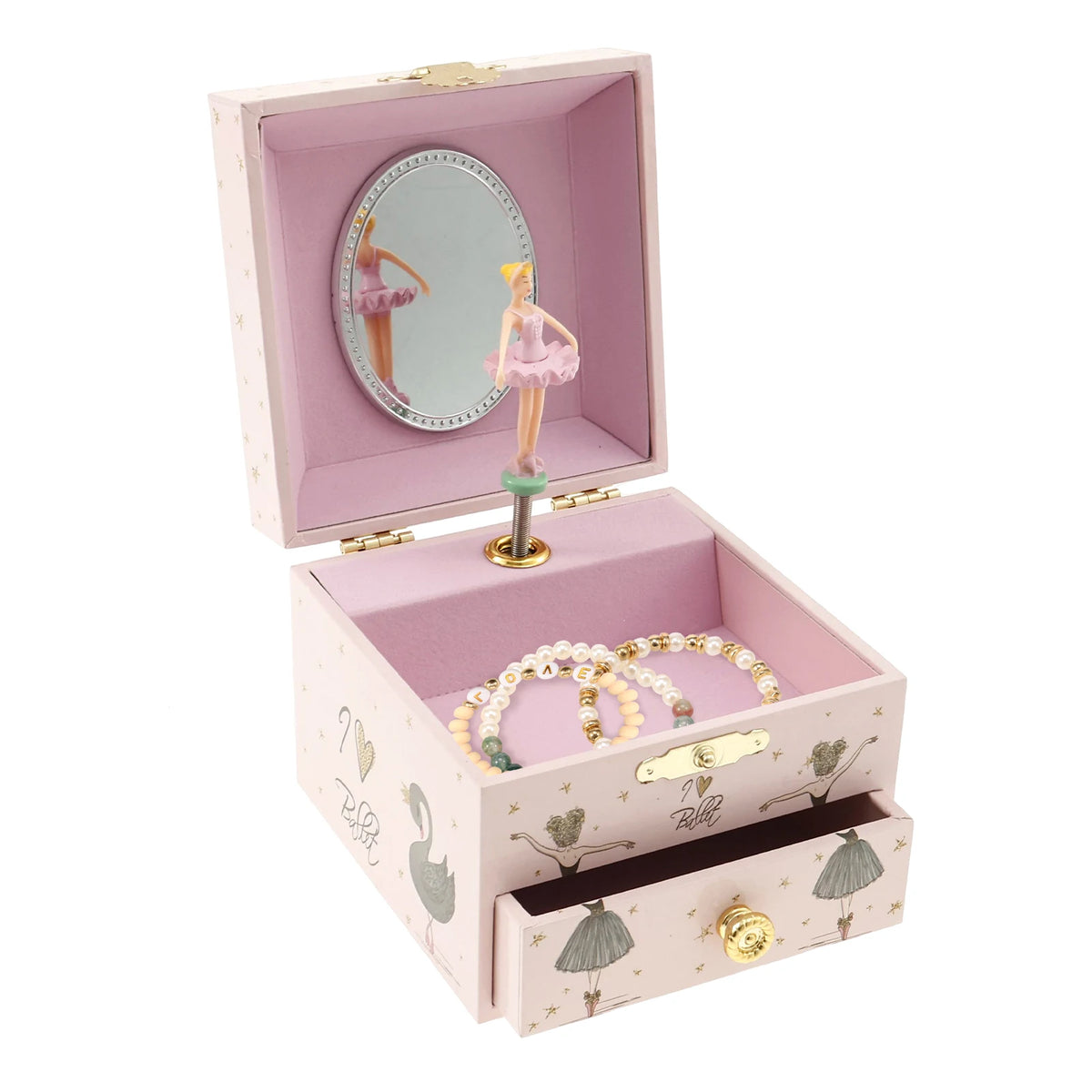 Boîte à Bijoux Musicale Ballerine Rose Pirouette