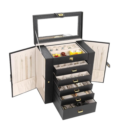 Boîte à Bijoux Style Européen 6 Niveaux – Grande Capacité